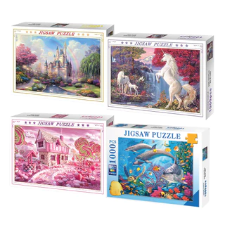 F2C ของเล่นฝึกสมาธิ สำหรับเด็กและผู้ใหญ่ Jigsaw puzzles ตัวต่อจิ๊กซอว์ 1000 ชิ้น