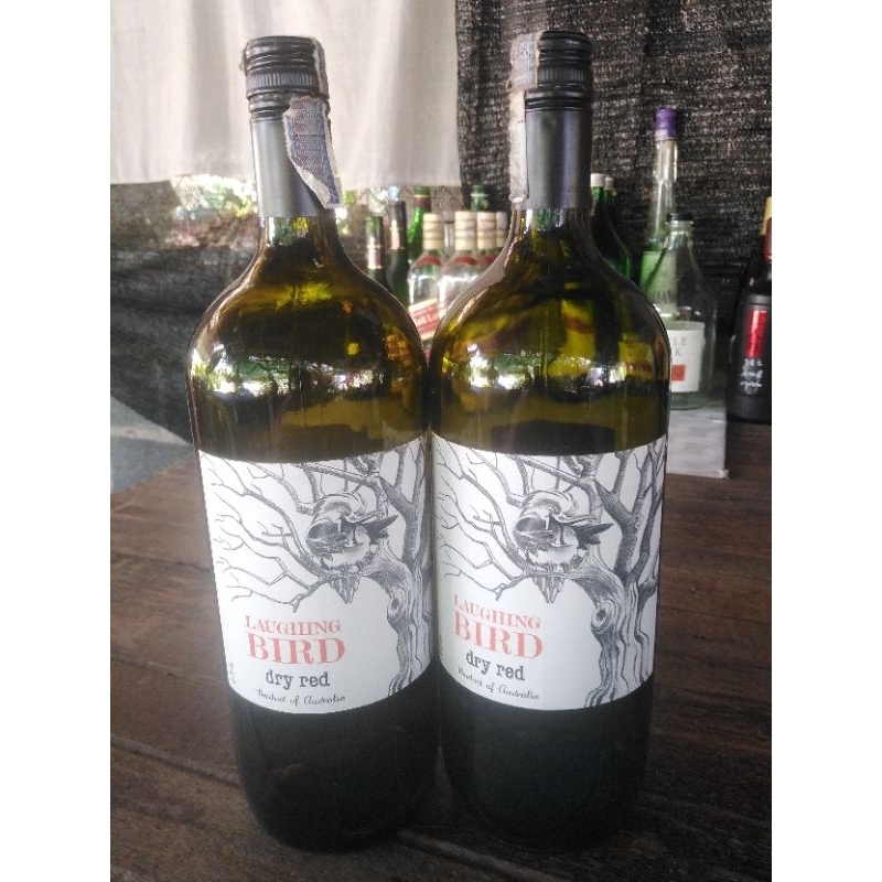 ขวดไวน์นอก Laughing Bird Dry Red ขวดไวน์เปล่าสวยๆน่าสะสม