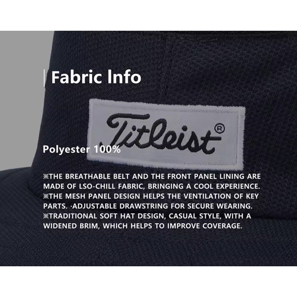 หมวกกอล์ฟ ปีกกว้าง Titleist ProV1 Golf hat Woven Fabric Fit Comfortably 22 inches Aussie model Soft ราคา ถูกที่สุด ดีลบีเคเค แกลเลอรีภาพที่ 4