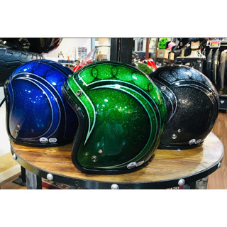 หมวกกันน๊อคทรงคลาสสิคแบบเปิดหน้า 5 เป็ก Avengers Helmet NO:354 EL Diablo Blue &amp; NO: 355 EL Diablo Green