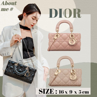 🆕: ดิออร์ Dior LADY D-JOY กระเป๋า Extra Mini/Small/Medium Ladies Handbags กระเป๋าสะพายไหล่ Messenger