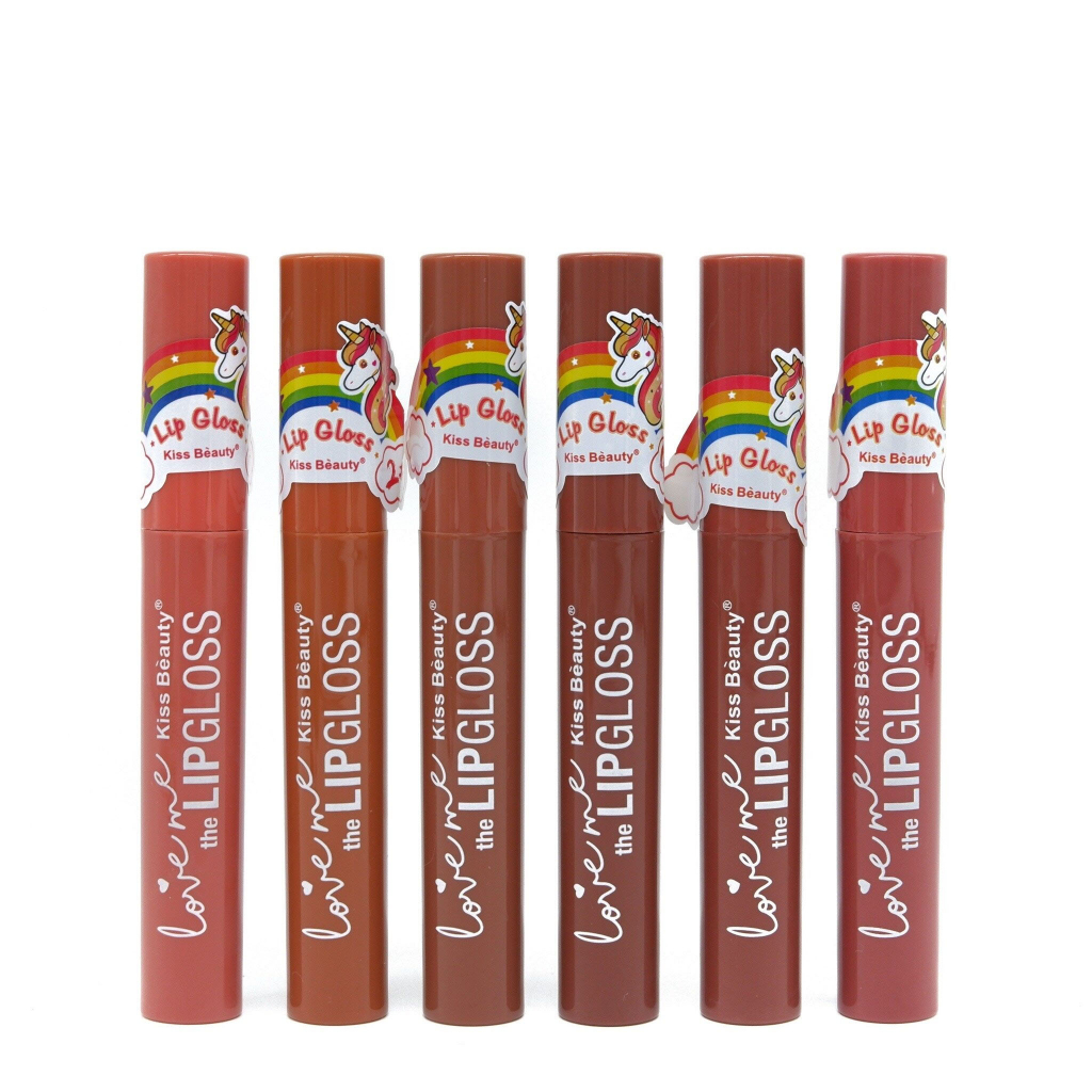 ลิปจุ่ม Kiss Beauty​ Love Me The Lip Gloss no.7883-03A ลิปยูนิคอร์น ลิปกลอสเนื้อแมท บางเบาไม่หนักมาก