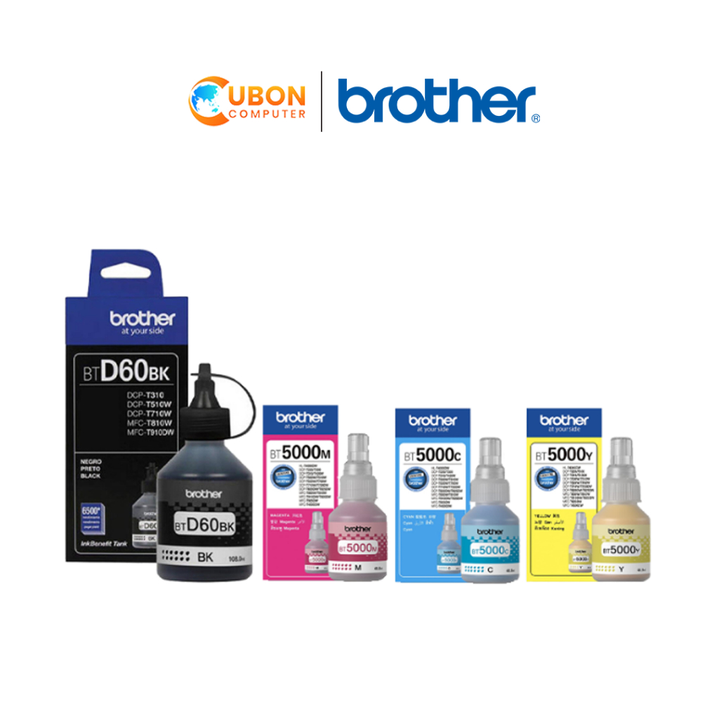 BROTHER หมึกแท้ Refill INK BT-D60BK / BT5000C / BT5000M/ BT5000Y หมึกแท้ มี 4 สี