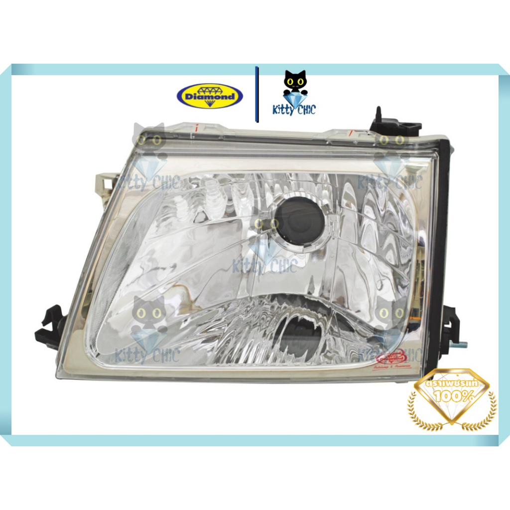 ไฟหน้า ไทเกอร์ D4D ปี 2002 – 2003 TOYOTA TIGER D4D โตโยต้า ไทเกอ ดีโฟดี ดีโฟร์ดี ตราเพชร ไดมอนด์ Diamond ราคา ถูกที่สุด ดีลบีเคเค