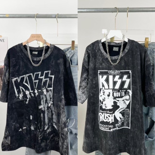 เสื้อวินเทจ  ลายวงkissขาวดำ  พร้อมส่ง🖤ของแท้  ✅ใส่ได้ทั้งชายและหญิง