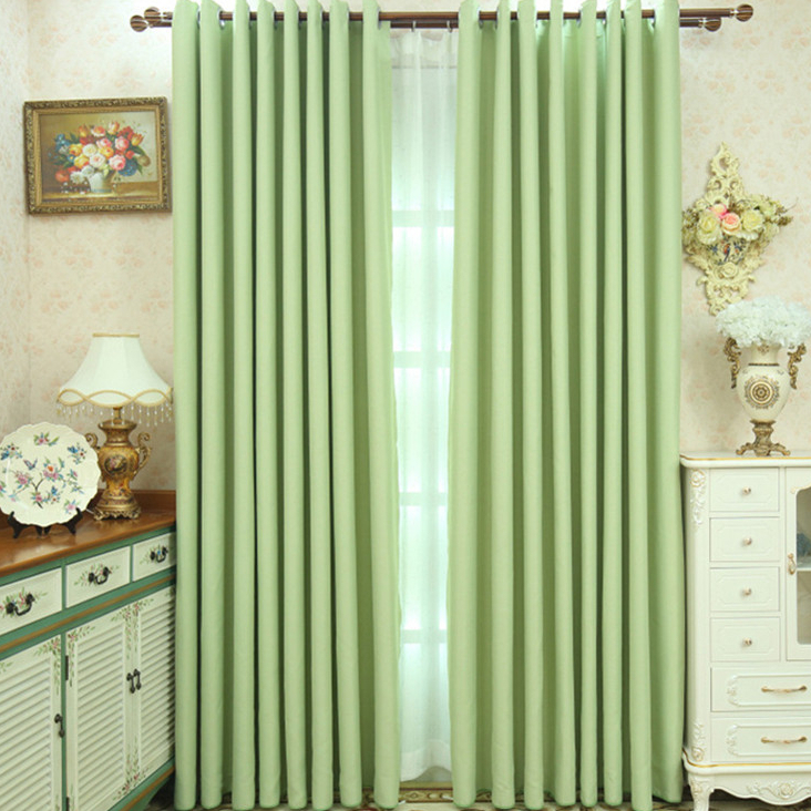 ผ้าม่าน สีเขียวพาสเทล สีพาสเทล หน้าต่าง ประตู กั้นห้อง กั้นแอร์ กันแสงได้ 100%