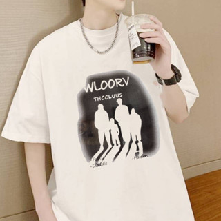 เสื้อยืดเขขนสั้นของผู้ชายผ้ายืดคอตตอน