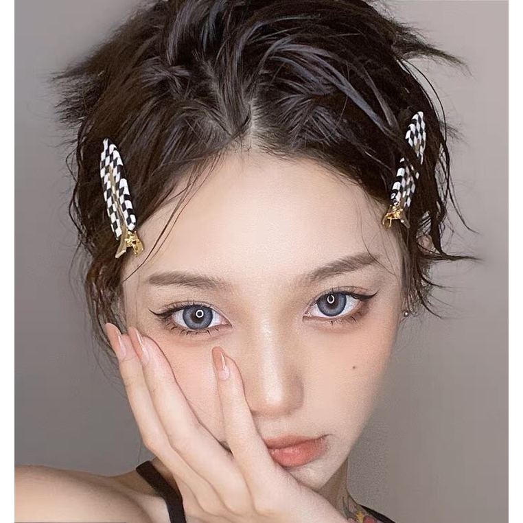 พร้อมส่ง กิ๊บหนีบผม กิ๊บเตารีด กิ๊บแต่งหน้าลายหมากรุก
