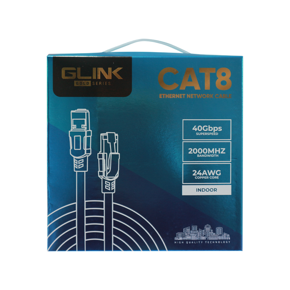 GLINK สาย CAT8 SSTP PATCH CORD 26AWG BLACK (5 M) รุ่น GLINK-IC8003 - รูปที่ 3