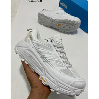 Hoka One One Mafate Speed 2 Trail Running Shoes (size37-45) White รองเท้าวิ่งผู้ชาย รองเท้าวิ่งผู้หญิ