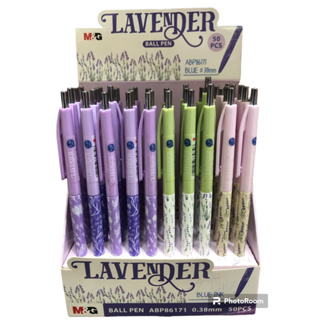 ปากกา ปากกาลูกลื่น Ball pen Lavender 0.38 mm. ABP86171 หมึกสีฟ้า ตัวปากกา โทน วาเลนเดอร์ M&amp;G