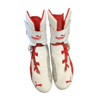 PUMA DOWNFORCE hi Motosport Disc System White/Flame Scarlet/Highrise Gray Size FR42 Sales Sample