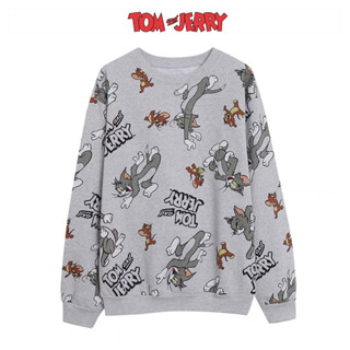 เสื้อสเวตเตอร์ ทรงบอมเบอร์ ลาย Tom&amp;Jerry แท้💯% (TS162）