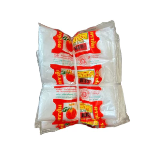 [1 มัด] ถุงหูหิ้ว ตราส้ม ขนาด 6x14-12x20 บรรจุ 10 แพค