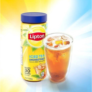 ส่งเร็ว ส่งไว Lipton Iced Tea Unsweetened ชาผงชนิดไม่หวาน ไม่มีน้ำตาล นำเข้าจากอเมริกา 85 กรัม ชาผงสำเร็จรูป ชาลิปตัน