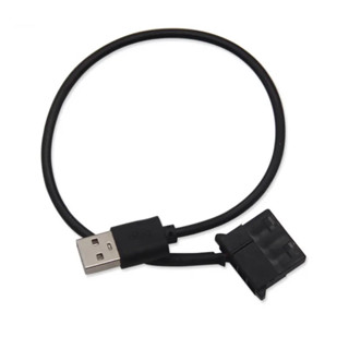 USB USB 4 Pin PCค่อนข้างพัดลมคอมพิวเตอร์1ฟุตสายเคเบิล12V 4Pinหญิง5V USB 2.0 USBชายอะแดปเตอร์