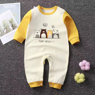 MB08 รอมเปอร์เด็ก บอดี้สูทเด็ก แขนยาว-ขายาว ชุดเด็กแรกเกิด ผ้าcotton