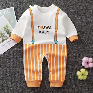MB08 รอมเปอร์เด็ก บอดี้สูทเด็ก แขนยาว-ขายาว ชุดเด็กแรกเกิด ผ้าcotton