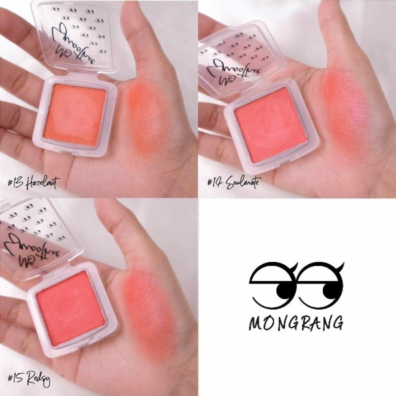 บลัชออน Mongrangเนื้อแมท เกลี่ยง่าย สีสวยเด่นชัด(มองแรง)