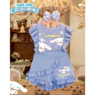ชุดเซ็ทชินนาม่อน สีฟ้า ร้านไทยพร้อมส่ง!! ไม่ต้องรอนาน
