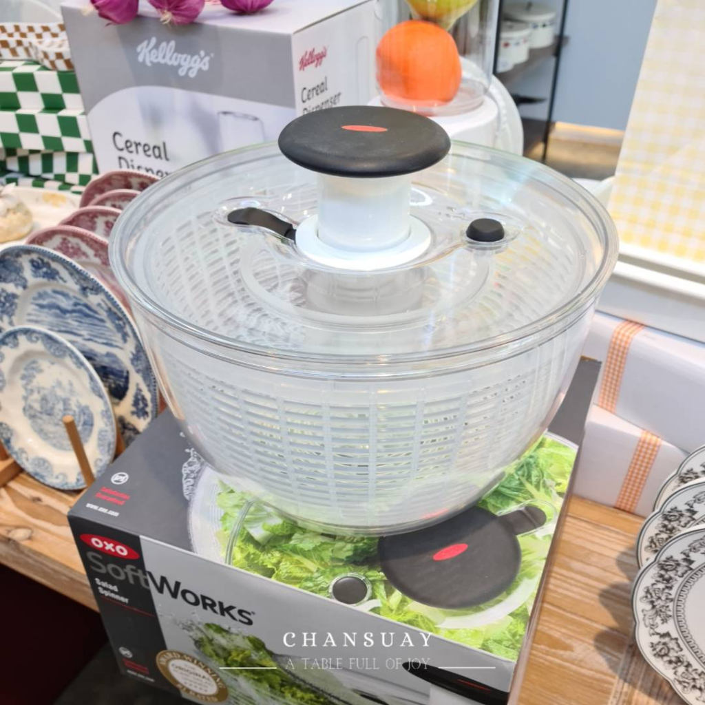 OXO Salad Spinner โถปั่นสะเด็ดน้ำ ใช้ได้ทั้งผลเเละผลไม้