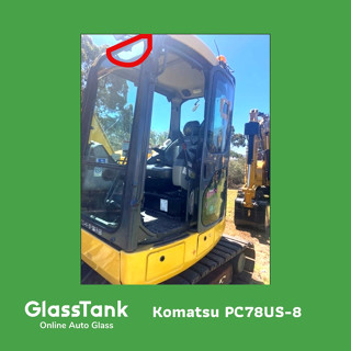 กระจกบานหลังคาบน 2ชั้นโคมัตสุ Komatsu PC78US-8 กระจกแม็คโคร