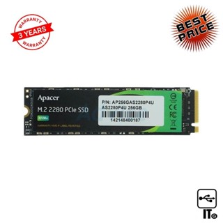 256 GB SSD M.2 PCIe APACER AS2280P4U (AP256GAS2280P4U-1) ฮาร์ดดิส ฮาร์ดดิสก์ ประกัน 3Y