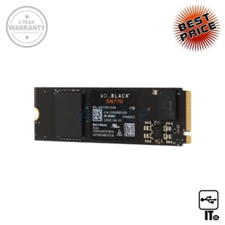 1 TB SSD M.2 PCIe 4.0 WD BLACK SN770 (WDS100T3X0E) NVMe ฮาร์ดดิส ฮาร์ดดิสก์ ฮาร์ดดิสก์ ประกัน 5Y