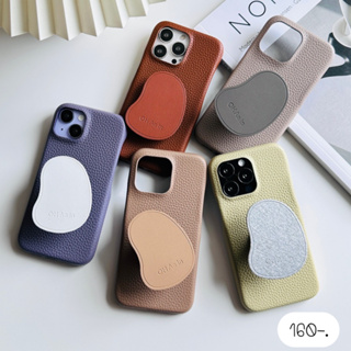 [ พร้อมส่ง5สี ] เคสหนัง เคสหนังแข็ง เคสแข็ง เคสแถมGriptok เคสแถมHolder 🚪เคสหนัง+ไอริงหนัง