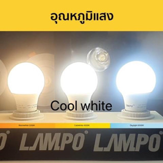 พร้อมส่ง 🇹🇭 ถูกที่สุด หลอดLED BULB COOL WHITE ขั้วเกลียว E27 รุ่นRAPPER LAMPO