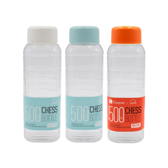 LocknLock กระบอกน้ำพลาสติก Chess Water Bottle ความจุ 350-500 ml.