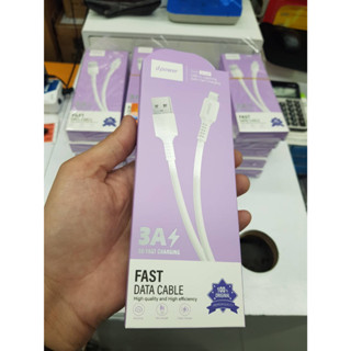 d-power สายชาร์จเร็ว io 3A CB-C02 ยาว 1 เมตร (White)