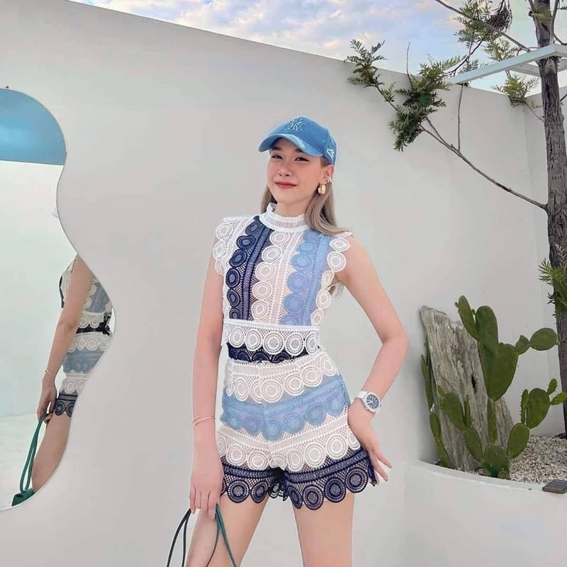 เซ็ตลูกไม้โดนัท งานป้ายบน Arabella สวยมาก✨งานตามหา Size L-XL ชุดลูกไม้ ชุดเซ็ท เสื้อผ้างานป้าย Jidap