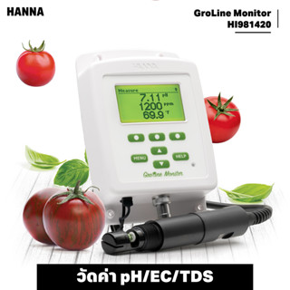 HANNA GroLine Monitor HI981420 เครื่องวัดค่า pH/EC/TDS และอุณหภูมิระดับโรงเรือน