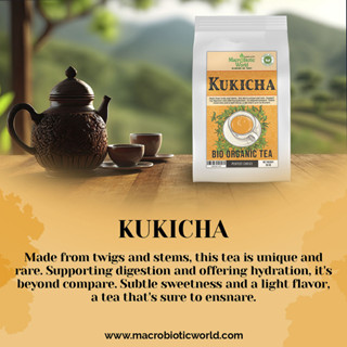 Organic/Bio Kukicha Herb Tea | ชาคูคิชะ 50g