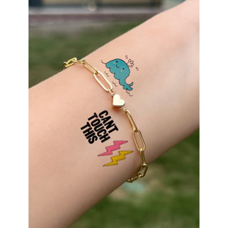 สติกเกอร์ แทททู รอยสัก  นำเข้า 2 แผ่น  103X511  ** tattoo sticker กันน้ำ