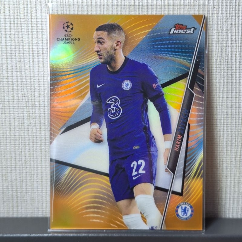 2020-21 Topps Finest UCL Orange Refractor /25 Hakim Ziyech #49