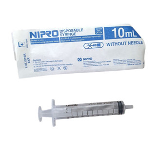 ✨Nipro Syringe ไซริ้ง กระบอกฉีดยา (ไม่มีเข็ม) 10มล. จำนวน 1 ชิ้น✨