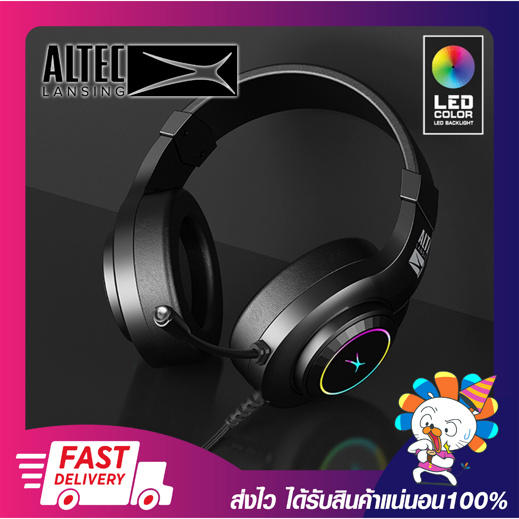 Altec Lansing ALGH9602 Gaming Headset Jack 3.5mm+USB RGB Right สีดำ ของแท้ ประกัน 2 ปี