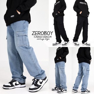 ZEROBOY - DENIM CARGO PANT " ยีนส์คาร์โก้ "