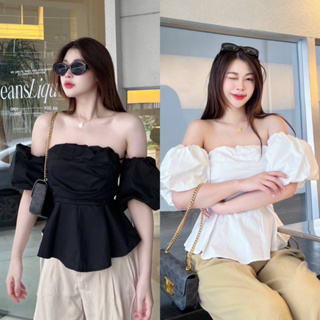 crop..shop ป้ายSHEENY Balloon top สุดเลิศ สวยแพงมาก คือดี เกาหลีเกาใจ ความเกร๋ ผ้าอย่างดี เด่นมากตรงแขนบอลลุน ใส่สบายสุด