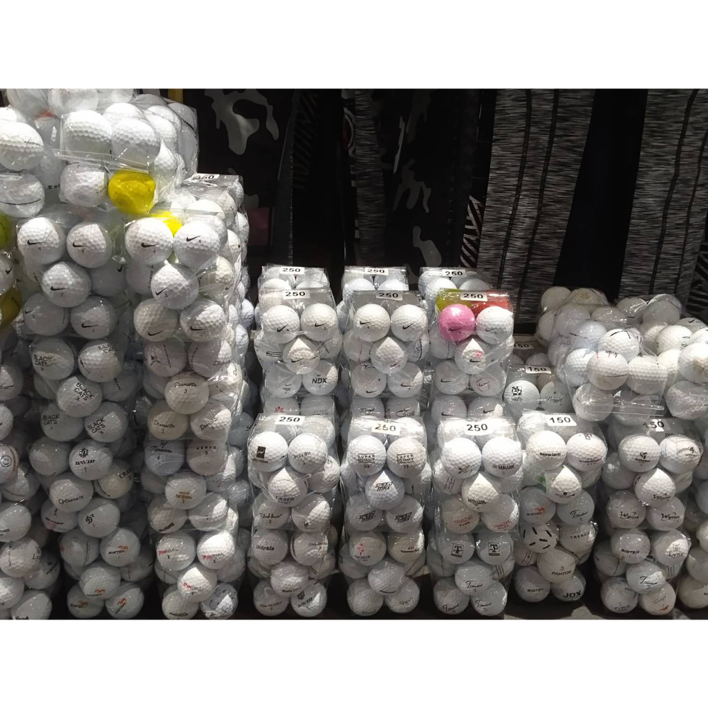 ลูกกอล์ฟคละแบบยี่ห้อและสี มือสอง (Second Hand Golf Balls) เกรด C/D/Low สภาพ 25-55% จำนวน 12 ลูก/ 1 แ