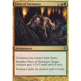 Fires of Yavimaya  การ์ด Magic The Gathering ของแท้ จากชุด Conspiracy