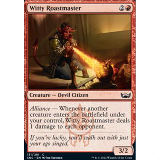 Witty Roastmaster การ์ด Magic The Gathering ของแท้ จากชุด Streets of New Capenna