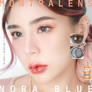 ⚡Montralens⚡Nora Blue 💥บิ๊กอายสีฟ้า💥คอนแทคเลนส์ค่าอมน้ำสูง💥คอนแทคเลนส์กรองแสง💥แถมฟรีตลับทุกคู่