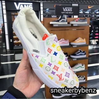 มีกล่อง📦 รองเท้าผ้าใบ Vans slipon รองเท้าแวนสลิปออน 🌟X LV ลายใหม่2023