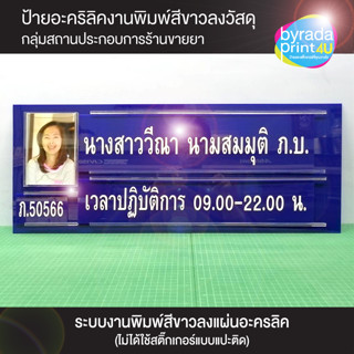 ป้ายเภสัชกรประจำร้านขายยา แบบถอดเปลี่ยนชื่อ, เปลี่ยนเวลาได้