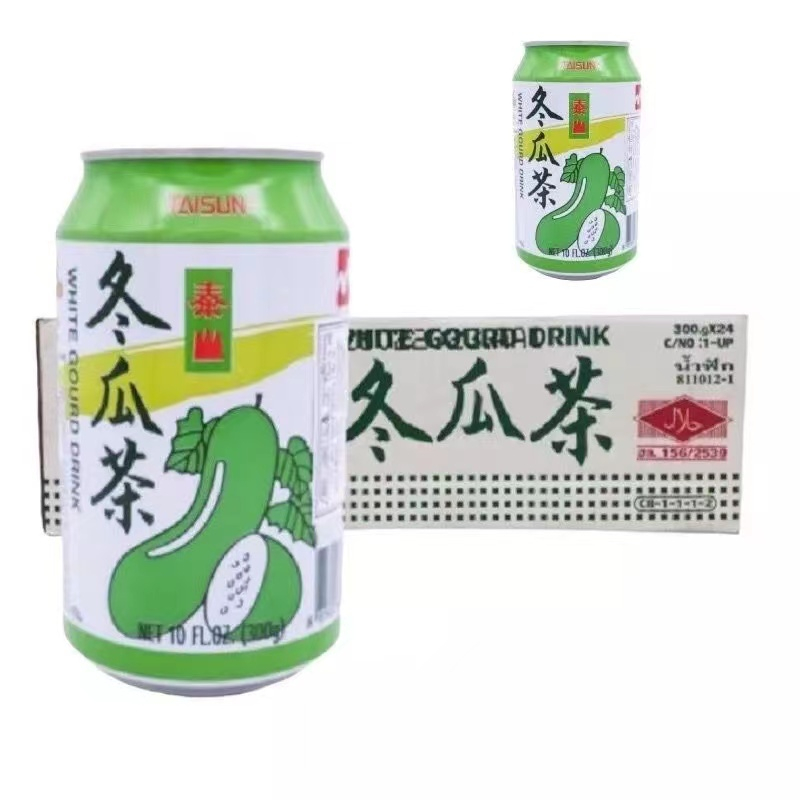 My home พร้อมส่ง หวังเหล่าจี๋&น้ำฟัก น้ำฟักเขียว ขายยกลัง24ขวด(泰山冬瓜茶、整件24瓶300ml ) 王老吉
