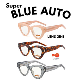 VISIBLE EYEWEAR 5398 Canaan Vintage Collection SuperBlueAuto Lens 3in1 แว่นกรองแสงสีฟ้าออกแดดเปลี่ยนสี