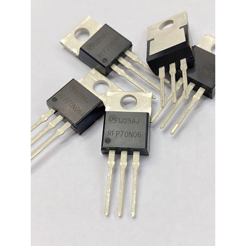 (แพ็ค1ชิ้น) RFP70N06 TO-220 70N06 70A 60V 0.014ohm เพาเวอร์มอสเฟท 70N06 ของแท้ใหม่100% Power Mosfet 